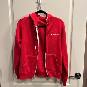 Pure Barre hooded zip up lightweight sweater